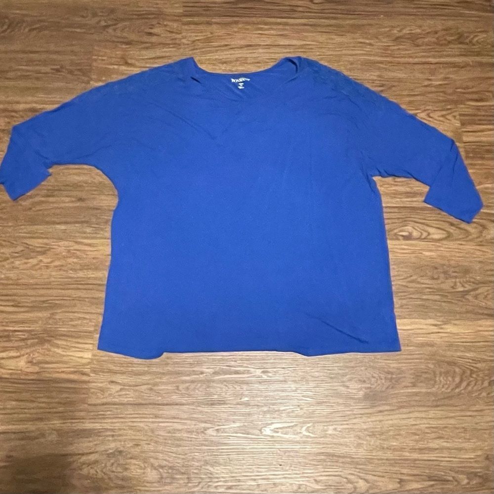 Roaman’s 1/2 Sleeve Blouse Blue Size 1X